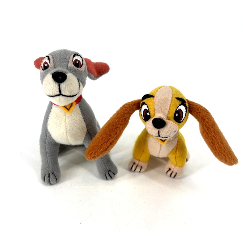 Disney's Classics Lady And The Tramp Mini Plush Toys Lot Dogs Stuffed